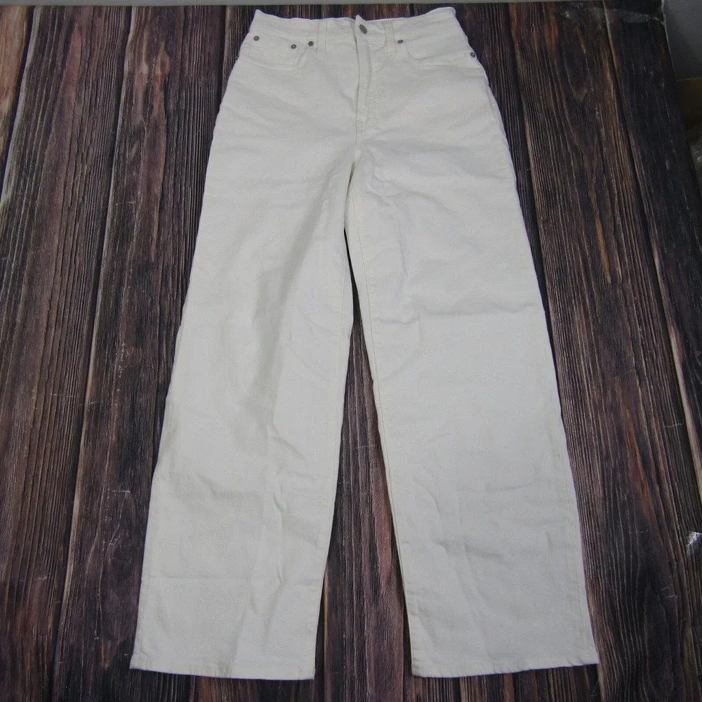 Madewell Womens Tall T28 Perfect Vintage Wide Leg Crop Jeans High Waist Fitted - Picture 4 of 9